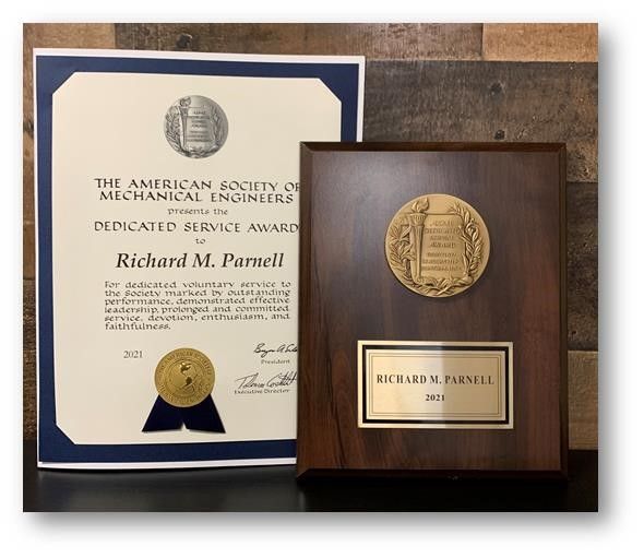 ASME Recognizes Mike Parnell with the 2021 Dedicated Service Award